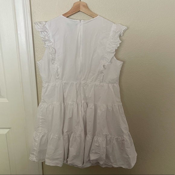 Aqua Ruffled Mini Dress - Picture 9 of 14